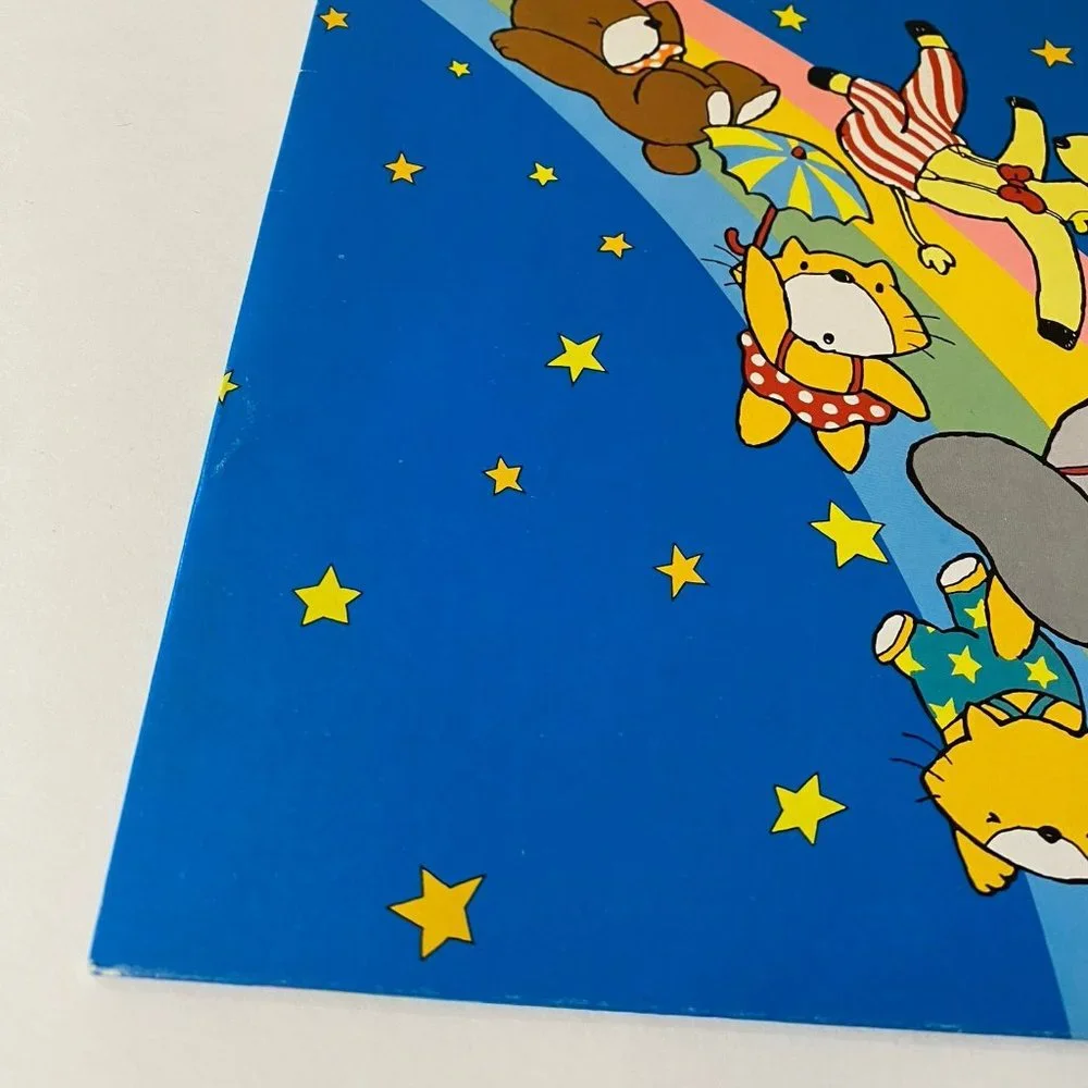 Vintage Sanrio Folder 1983 Rainbow Circus Pocket Portfolio